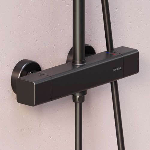 Душевая стойка Damixa Gala 953800300 настенная цвет черный - фото 5