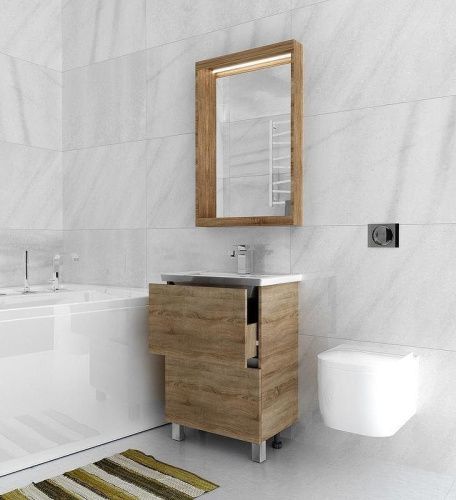 Тумба под раковину 1MarKa Aris У76060 60х40 цвет коричневый - фото 3