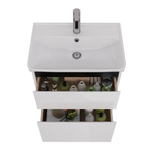 Тумба под раковину LeMark Combi LM03C60T-black 60х30 напольная цвет белый - фото 3