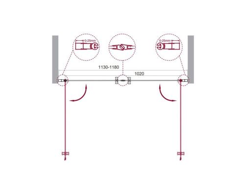Душевая дверь BelBagno ETNA ETNA-B-2-120-C-Cr 120х195 стекло прозрачное профиль хром - фото 2
