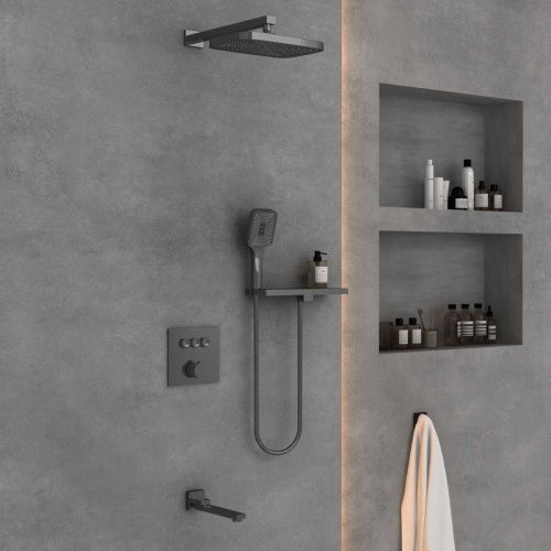 Душевая система Vincea VSFW-4311RGM встраиваемая в стену цвет вороненая сталь