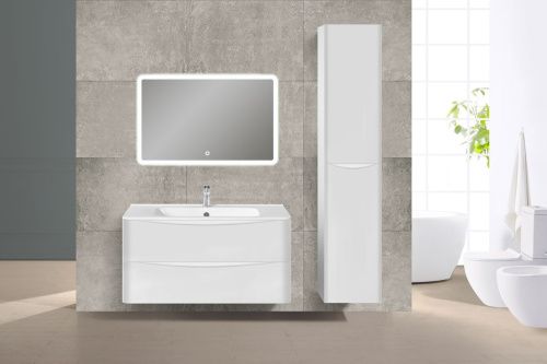 Тумба под раковину Vincea Paola VMC-2P100GW 100х50 подвесная цвет белый - фото 2