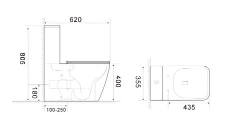 Унитаз напольный с бачком Cerutti SPA CT10618 белый с сиденьем микролифт безободковый смыв торнадо - фото 5