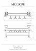 Полка-держатель для полотенец с 4-мя крючками Migliore Provance 17667