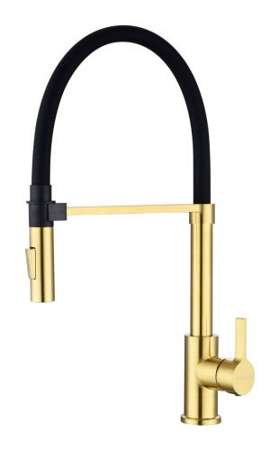 Смеситель для кухни Paulmark HALT Ha214021-BG на мойку золото