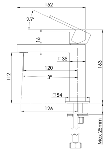 Смеситель Mariani Rebel A00380RE12 на раковину хром - фото 4