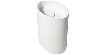 Раковина из искусственного камня Zenon Elipse 4000.000.000.000.39675 50х40 напольная цвет белый