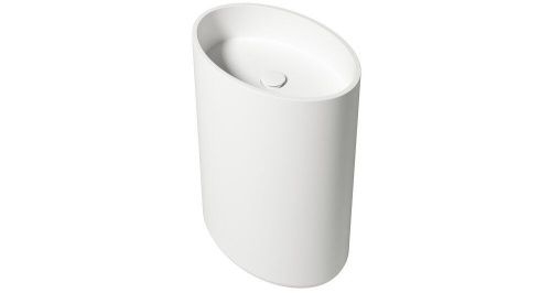 Раковина из искусственного камня Zenon Elipse 4000.000.000.000.39675 50х40 напольная цвет белый