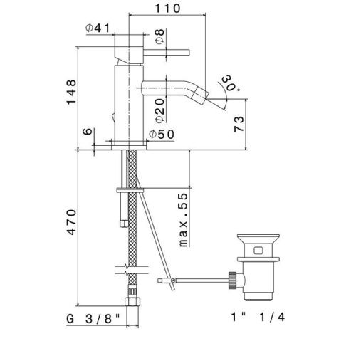 Смеситель Newform Completamenti 4223.21.018 на биде хром - фото 2
