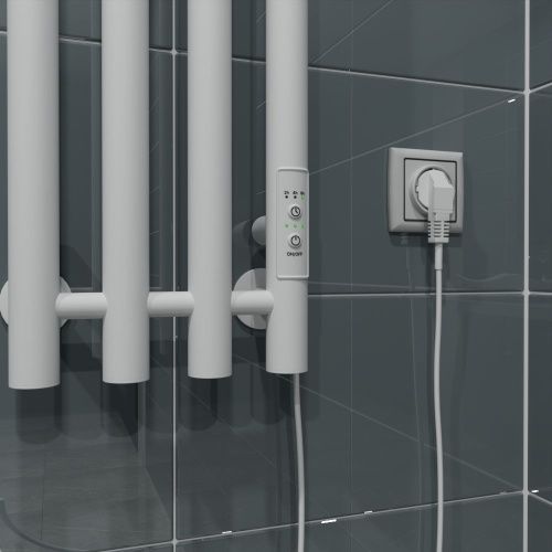 Полотенцесушитель электрический Altasan Арго Арго12021БМ 20х120 белый - фото 4