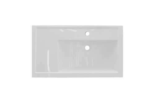 Раковина из искусственного камня Эстет Валенсия ФР-00016487 80х50 накладная цвет белый 1 отверстие под смеситель - фото 3