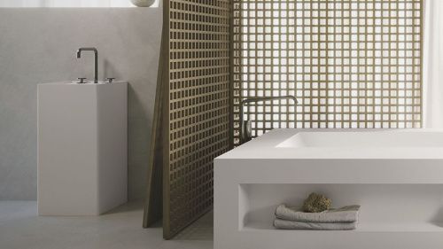 Раковина из искусственного камня Zenon Ember 4000.000.000.000.42154 40х40 напольная цвет белый - фото 3