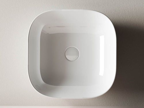 Раковина из сантехнического фарфора Ceramica Nova ELEMENT CN6010 40х40 накладная цвет белый без отверстий под смеситель - фото 5