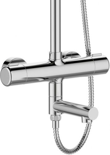 Душевая стойка Orange Thermo T02S4-911cr настенная цвет хром с термостатом - фото 2