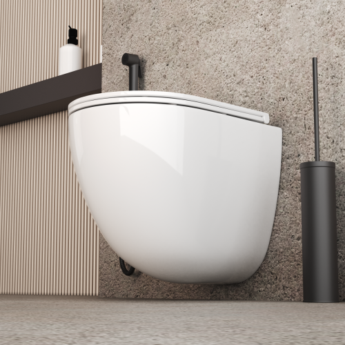 Унитаз подвесной Grossman Торнадо GR-4455SQC белый с сиденьем микролифт безободковый смыв торнадо - фото 5