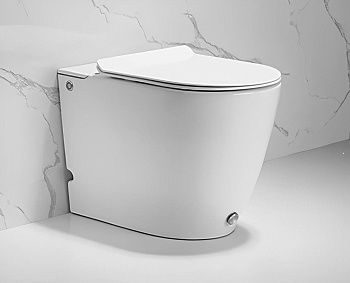 Унитаз приставной Cerutti SPA CT7264 белый с сиденьем микролифт безободковый импульсный смыв