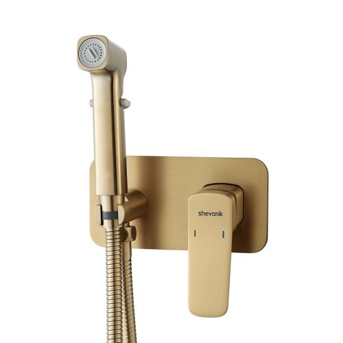 Гигиенический душ со смесителем Shevanik S9905G золото - фото 2
