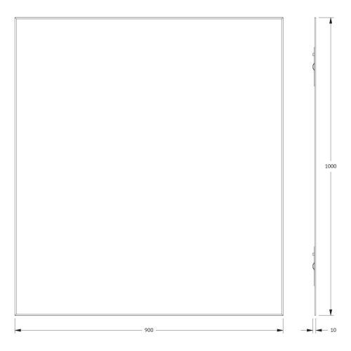 Зеркало Evoform Standard BY 0235 90х100 подвесное - фото 2