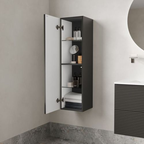 Шкаф-пенал Iddis Bild BIL30G0i97 30х110 подвесной цвет серый - фото 5