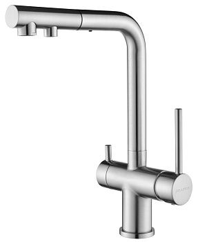 Смеситель для кухни Paulmark SERPENTINE Se213222-BS на мойку никель