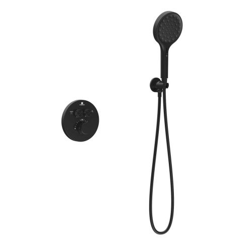 Душевая система Vincea Inspire VSFW-3I22MT3MB встраиваемая в стену цвет черный с термостатом - фото 4