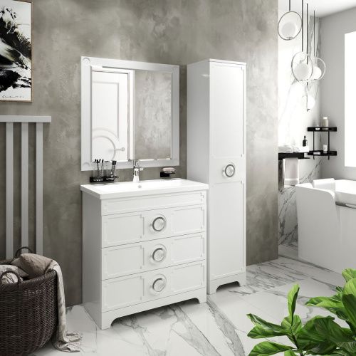 Шкаф-пенал Misty Лейла П-Лей0501-01Л 40х180 напольный цвет белый - фото 3