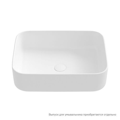 Раковина из сантехнического фарфора Iddis Bridge BRIWM05i27 50х40 накладная цвет белый без отверстий под смеситель - фото 2