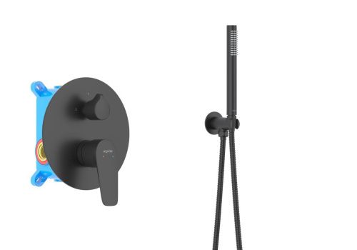 Душевая система Aquatek БЕТТА AQ1172MB встраиваемая в стену цвет черный - фото 4