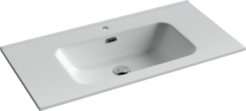 Раковина из сантехнического фарфора Ceramica Nova ELEMENT CN7002 90х50 накладная цвет белый 1 отверстие под смеситель - фото 2