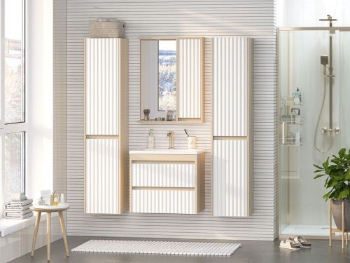 Зеркало-шкаф Brevita Balaton BAL-04065-03-01П 60х80 подвесной цвет белый/бежевый - фото 5