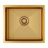 Кухонная мойка Paulmark ALLER 44 UNI PM904444-BG 40х40 цвет золото поверхность брашированная