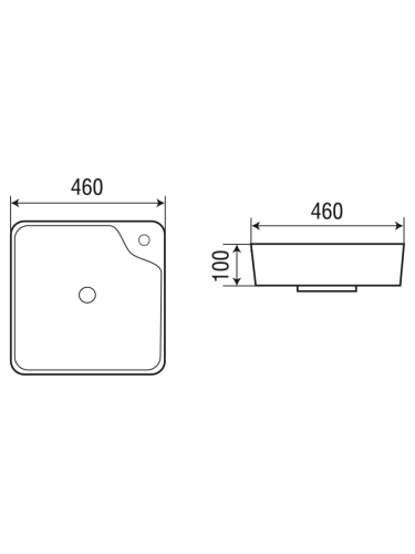 Раковина из сантехнического фаянса WeltWasser WW SK 10000004576 50 см накладная цвет белый 1 отверстие под смеситель - фото 2