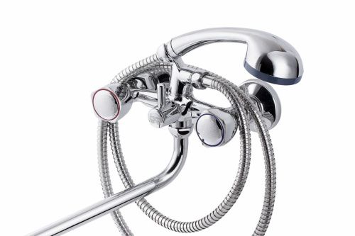 Смеситель для ванны и душа FAUZT FZs-471-17 настенный хром - фото 2