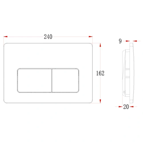 Клавиша смыва механическая Veconi FLUSH FLV5-B цвет черный - фото 2