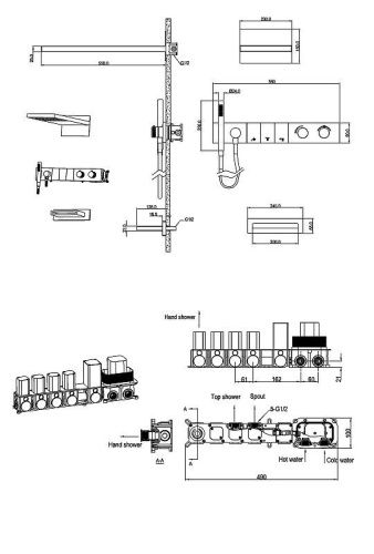 Душевая система Boheme Zodiac 133-2-SGM встраиваемая в стену цвет серый с термостатом - фото 2