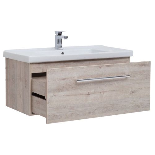 Тумба под раковину Dreja Big Inn 77.0206D 100х50 подвесная цвет коричневый - фото 5