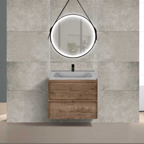 Тумба под раковину Vincea Vico VMC-2V600VO 60х50 подвесная цвет коричневый - фото 2