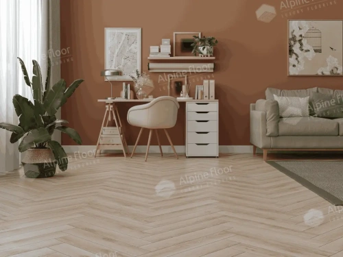 Ламинат Alpine Floor Herringbone 12 Pro New LF106-13 Дуб Берри толщина 1.2 см 34 класс 606х101 - фото 2