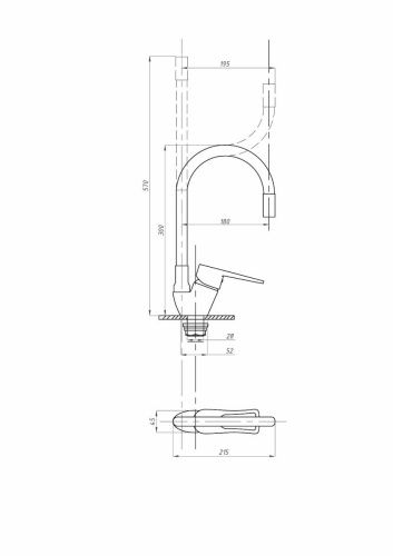 Смеситель для кухни FAUZT FZs-833-W129 на мойку белый - фото 3