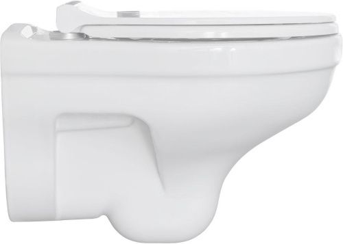 Чаша унитаза подвесная Logan 00302576 цвет белый без сиденья безободковая каскадный смыв - фото 5