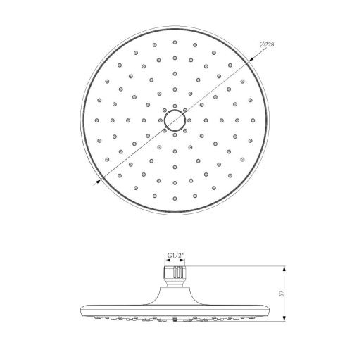 Верхний душ LeMark LM8130C белый/хром - фото 2