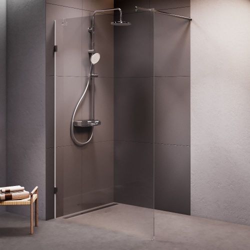 Душевая перегородка Am.Pm X-Joy W94WI-120-F1-MTE 120х195 стекло прозрачное профиль хром