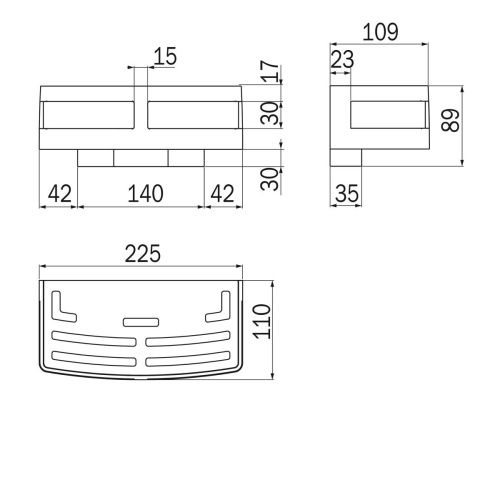 Полка в ванную комнату Inda BASKET AV251CNE - фото 2