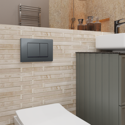 Клавиша смыва механическая CHARUS Minimalista FP.310.GRP.01 цвет серый - фото 3