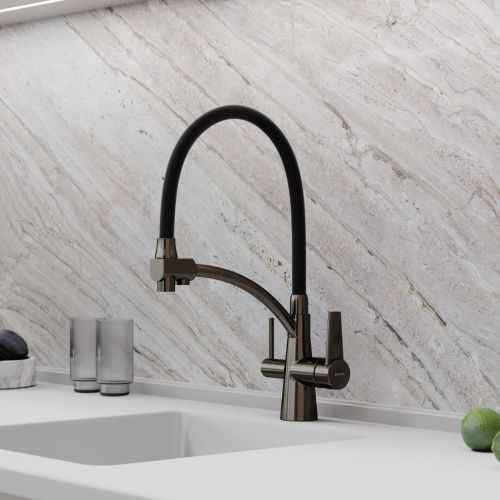 Смеситель для кухни Sancos Eri SC4001GG на мойку вороненая сталь - фото 5