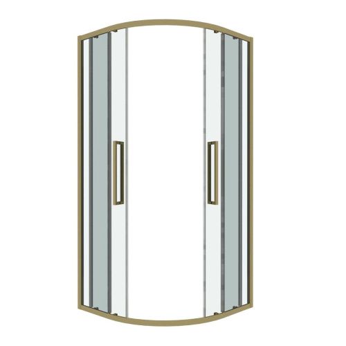 Душевой уголок Grossman Cosmo 301.K33.02.1010.32.00 100х100 стекло прозрачное профиль золото без поддона - фото 2
