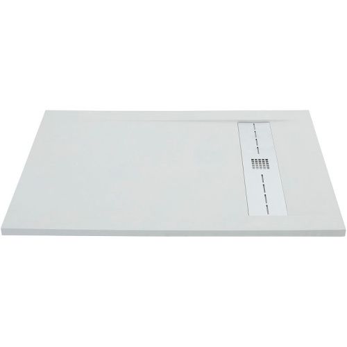 Душевой поддон из искусственного камня Allen Brau Infinity 8.21004-21 140х80 белый без каркаса - фото 3