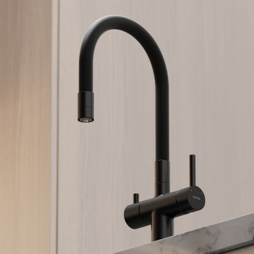 Смеситель для кухни Sancos Lucia SC4004MB на мойку черный - фото 4