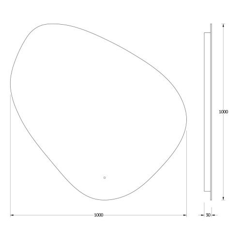 Зеркало с подсветкой Evoform Ledshine BY 2767 100х100 подвесное - фото 2