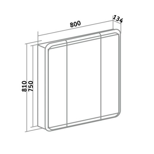 Зеркало-шкаф Runo ЭРИКА УТ000003321 80х80 подвесной цвет белый - фото 5